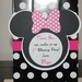 Personalized Minnie Mouse Favor Bags for Birthday Party or Baby Shower- Pink, White, and Black Polka Dot