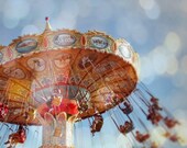 ON SALE Carnival Photography, Kids Room Nursery Decor, Beach Boardwalk Photograph, Seaside Summer Photography, Carnival Ride - Spin (8x10)