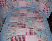 Cath Kidston Patchwork Baby Quilt / Crib Quilt and Bumper Set Handmade
