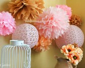 40 Tissue Pom Poms,wedding reception decorations Il_170x135