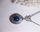Blue Star Locket Necklace
