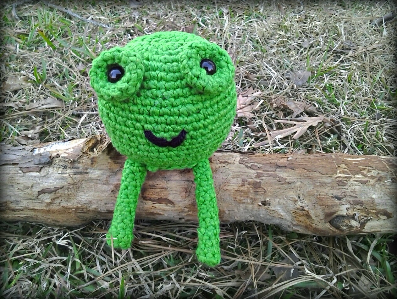 Happy frog. Freestyle Amigurumi plush doll