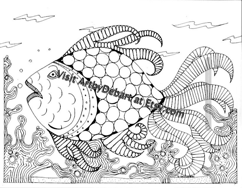 3 Fish Coloring Pages