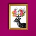 DEER print - art print digital - A4