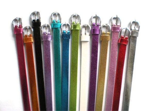 Any 6  Neon Leather Bracelet Strap Wristbands - Fit 8mm Slide Charm - Adjustable - Pick 6