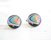 Cufflinks for men - Solar system planet inspired cuff links for him - Mens gift accessories, Handcrafted in the USA  (PC117)