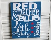 4th of July Subway Art, Canvas Sign
