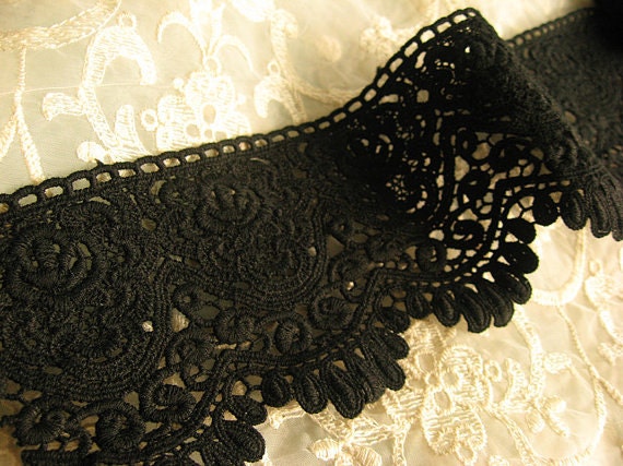 Venice Lace Trim Black