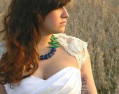 blue african recycled glass DALIA necklace