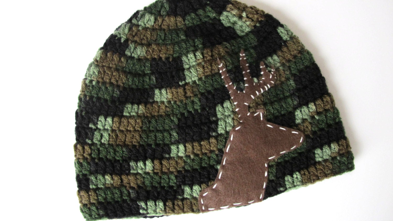 Deer Hunter Hat with Felt Applique sizes 12-24 & 2T-4T