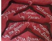 set of 4 Custom wedding dress hangers