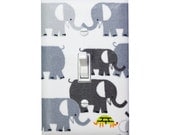 Elephant Light Switch Plate Cover / Gray Baby Boy Nursery Decor / Happy Drawings by Cloud 9 / Ed Emberley