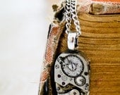 Steampunk Necklace - Antique Watch Movement
