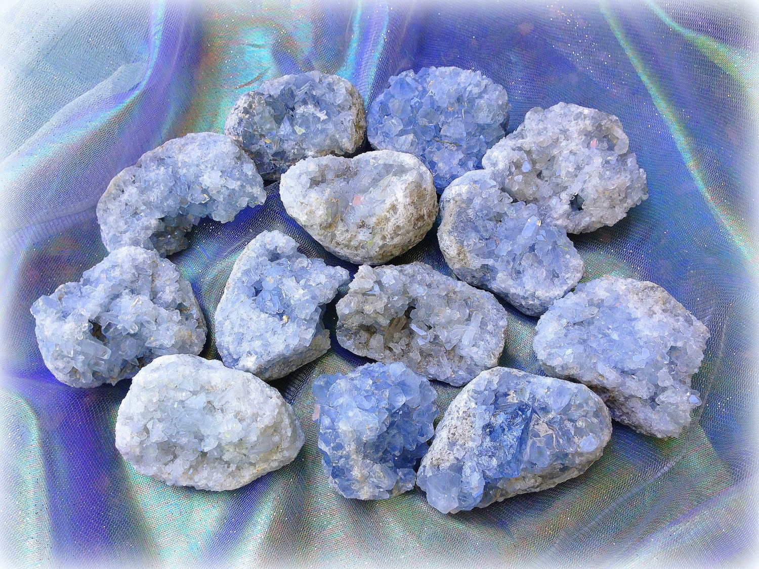 Large Celestite cluster - The Stone of Angels for summoning angelic energies, peace, tranquility and harmony