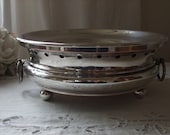 Antique / vintage French silver plate warming dish.  Paris apartment, cottage chic.