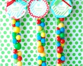 Gumball Tubes - Candy Tubes - Square Gumball Tubes - Plastic Tubes - Party Favors - Set of 8
