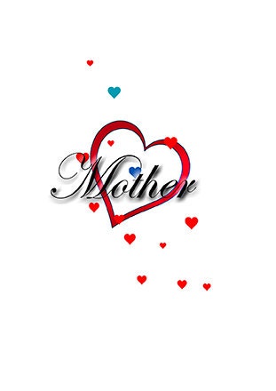 Mother Heart Tattoo Style Greeting Card Mother's Day