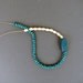 Wooden  Necklace-Teal -Natural