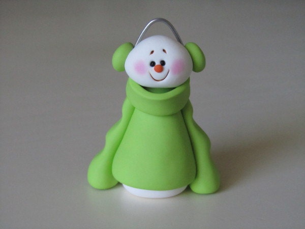 Polymer Clay Snowman with Sweater