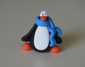 Polymer Clay Penguin Figurine