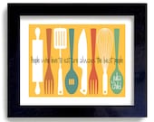 Kitchen Gift Mid Century Modern Art Print Quote Framed Art Print Kitchen Decor