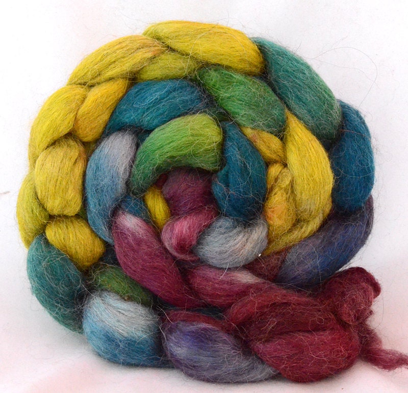 Alpaca/Silk top for spinning, 4oz