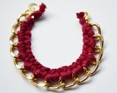 Red Woven Chain Bracelet
