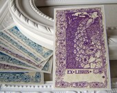 Bookplate Stickers- Vintage Inspired- Peacocks