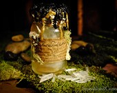 Elaborate Frost Troll Fur in a Specimen Jar - Sealed in Black and Gold, Frost Giant, Ice Troll, Ogre, Mythology