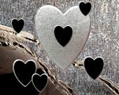 SATIN TUXEDO HEARTS, Print,Wedding Gift, Valentines Day, Love, Bride, Hearts, Hostess, Art Décor, Party, Silver, Black, Gold, Etsy ArtBJC