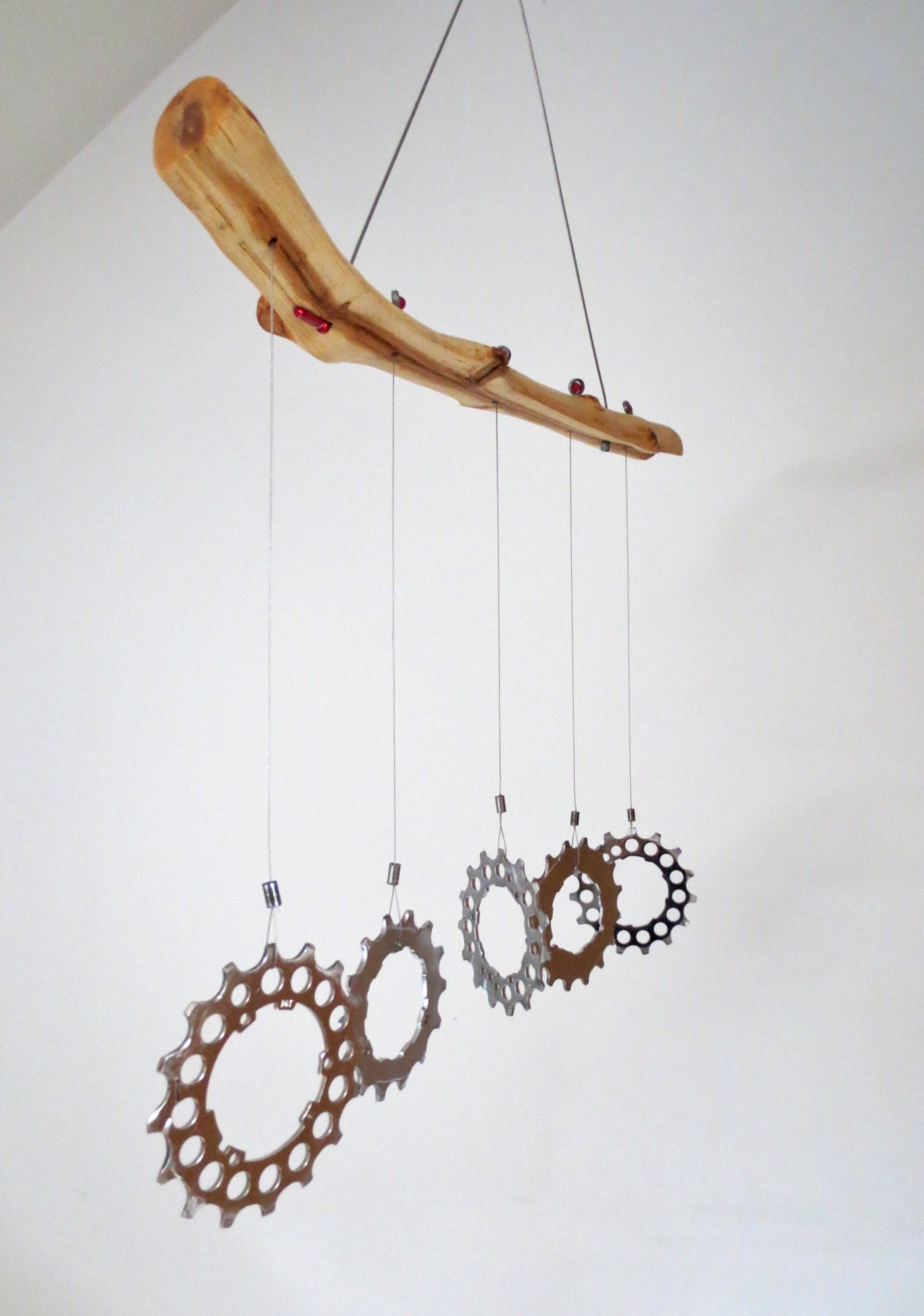 Wind Chimes, Bicycle Accessories, Kinetic Art, Recycled Bicycle Art, Bikes