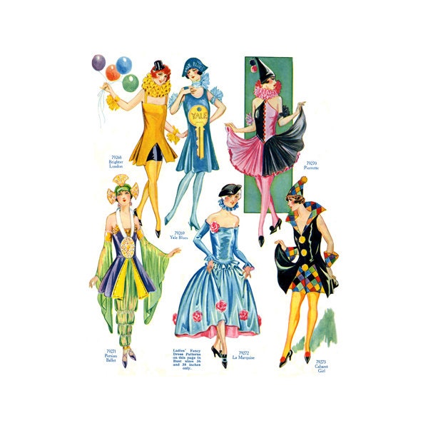 INSTANT DOWNLOAD 1920s -30s fashion catalogs - Fancy Dress costumes for children and Adults - Flapper fashions PDF book