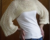 Cropped Sweater Dance Sweater Chunky Knit Luxury Ultrafine Italian Merino Wool Beige or Black READY TO SHIP