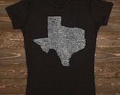 Texas City T-Shirt - "I've Been Everywhere" - Black Blend w/ white ink ( Women's)