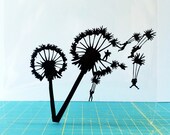DandelionParachuters Hand-Cut Paper Silhouette 8x10