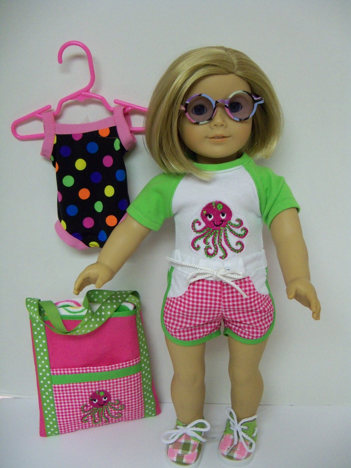 American Girl Doll Clothes: Seven Piece Beach Set