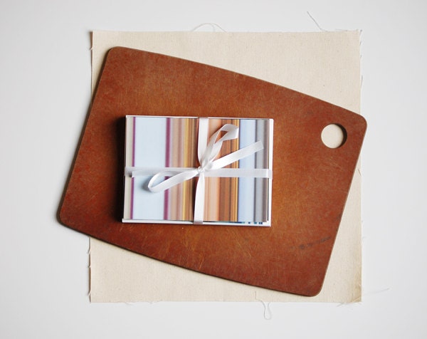 Suite of handmade social stationery: 12 folded cards and envelopes, A6 standard - 4.75 in. x 6.5 in.