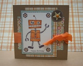 Robot Birthday Card - Boy Card My Mind's Eye Boy Crazy Robot