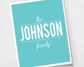 Your Family wedding anniversary love poster print / Custom Choose Your Color / 8x10 / Wall Art Gallery Wall gift