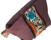 Ethnic Vintage bag / Colorful / Makeup clutch/ Embroidery / Spring Summer handbag Pouch /Handmade / OOAK
