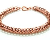 Chainmaille Bracelet: Copper in Half Persian 3-in-1