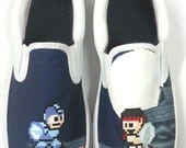 Custom Megaman vs Street Fighter Shoes