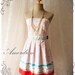 Nautical Dress Summer Dress Red Nautical Strapless Mini Dress Summer Sundress