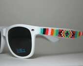 hand beaded sunglasses tribal print