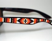 Beaded Sunglasses Tortoise Coral