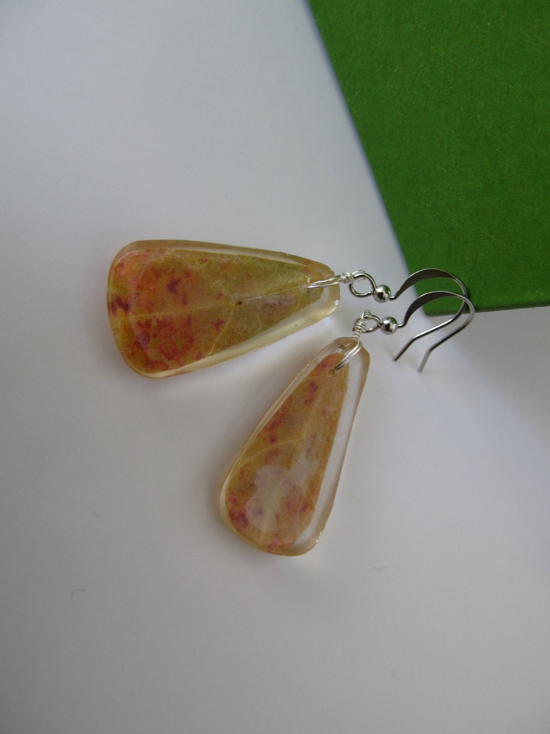 Changing Leaf earrings, Autumn Jewelry