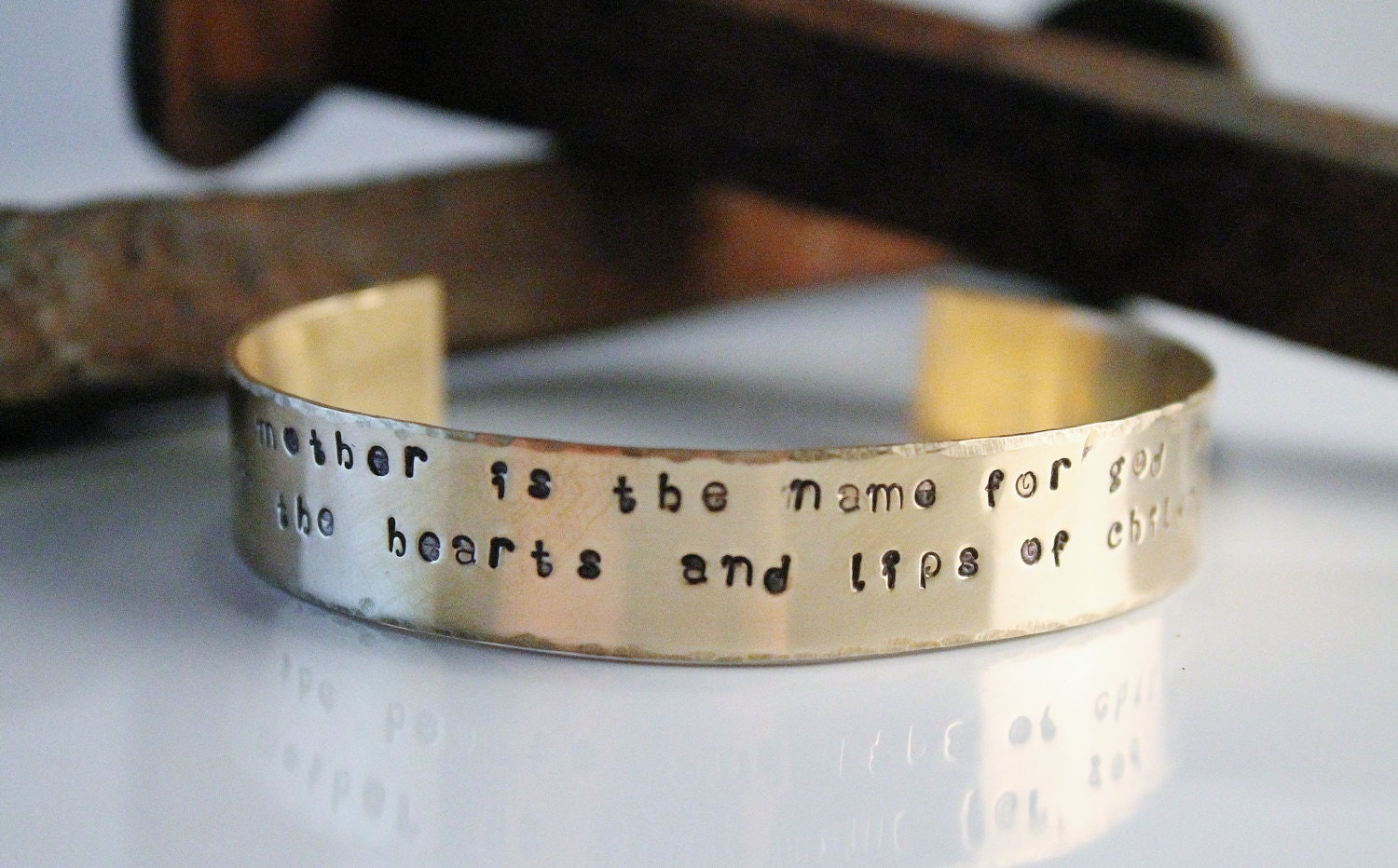 Mother's Day Bracelet "Mother is the name for god on the hearts and lips of children" William Makepeace Thackeray The Crow quote
