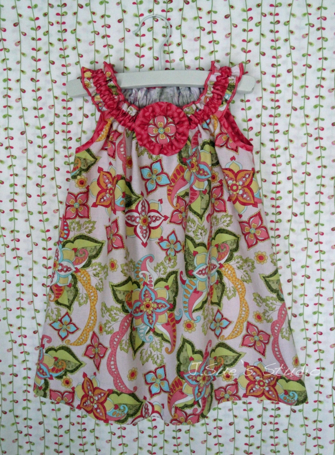 Girls Peasant Dress Sundress Bohemian Festival Pink Blue Floral Size 12m, 2t, 3, 4, 5, 6, 7, 8 . Sibling