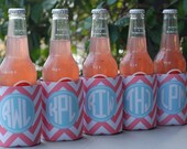 Bridesmaids Set/6 Personalized Monogrammed Beer Koozie