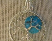 Full Moon Tree of Life with Sterling Silver and Crazy Lace Agate